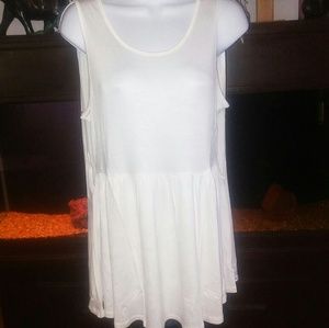 White Sleeveless Tank Top